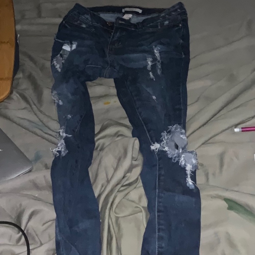 Ripped denim jeans
